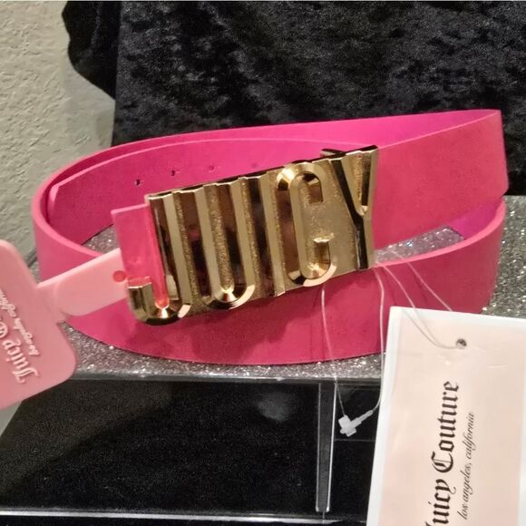 Custom Juicy Couture Logo Pink Arctic Fleece Blanket - Etsy Juicy Couture Juicy Logo Name Plate Buckle Belt- Pink